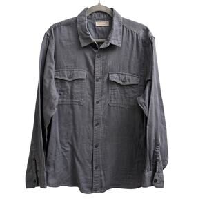 Everlane Men’s Dark Gray Button Up Long Sleeve Shirt 100% Cotton  XL